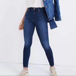 ✨Madewell size 32 dark wash denim jeans curvy high rise skinny